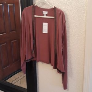 NEW Soft Surroundings Rose Long Sleeve Bolero